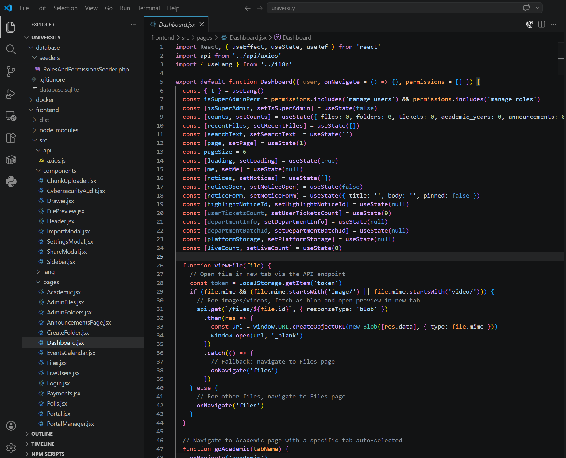 Frontend React Component
